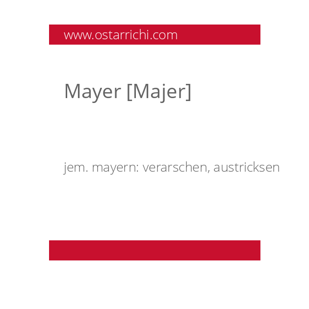 Mayer [Majer]